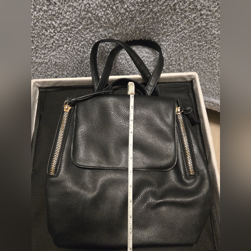 Black backpack purse